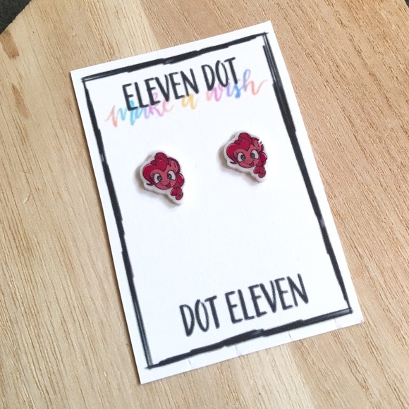 Pinkie Pie My Little Pony Funny Face Stud Earrings